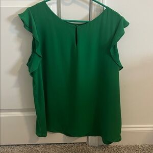 Green Tacera flowy XL Shirt Blouse Top.